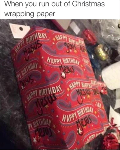 Happy Birthday Jesus wrapping paper